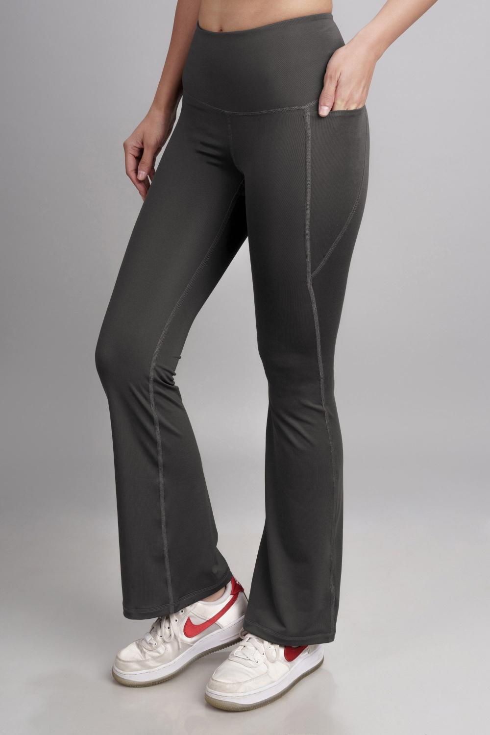 Carbon Tree Flared Yoga Pants | 4 Way Stretch, Quick Dry