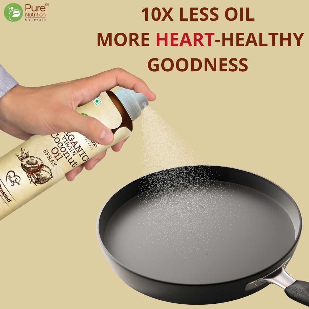 Coconut Oil Cooking Spray 200ml | 100% Organic, Extra Virgin, Cold Pressed | Low Calorie Cooking
