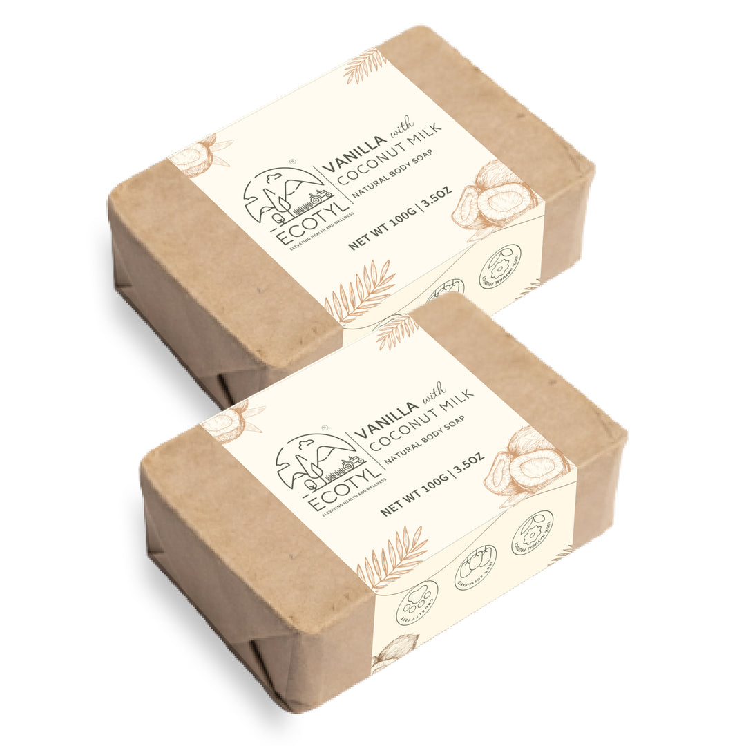 Ecotyl Coconut Milk Soap with Vanilla | 100% Natural | Nourishing & Hydrating | Set of 2