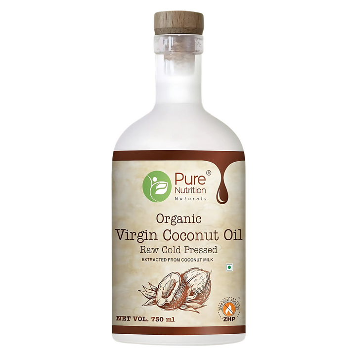 Organic Virgin Coconut Oil Cold-Pressed, Pure & Unrefined, Nutrient-Rich 750ml