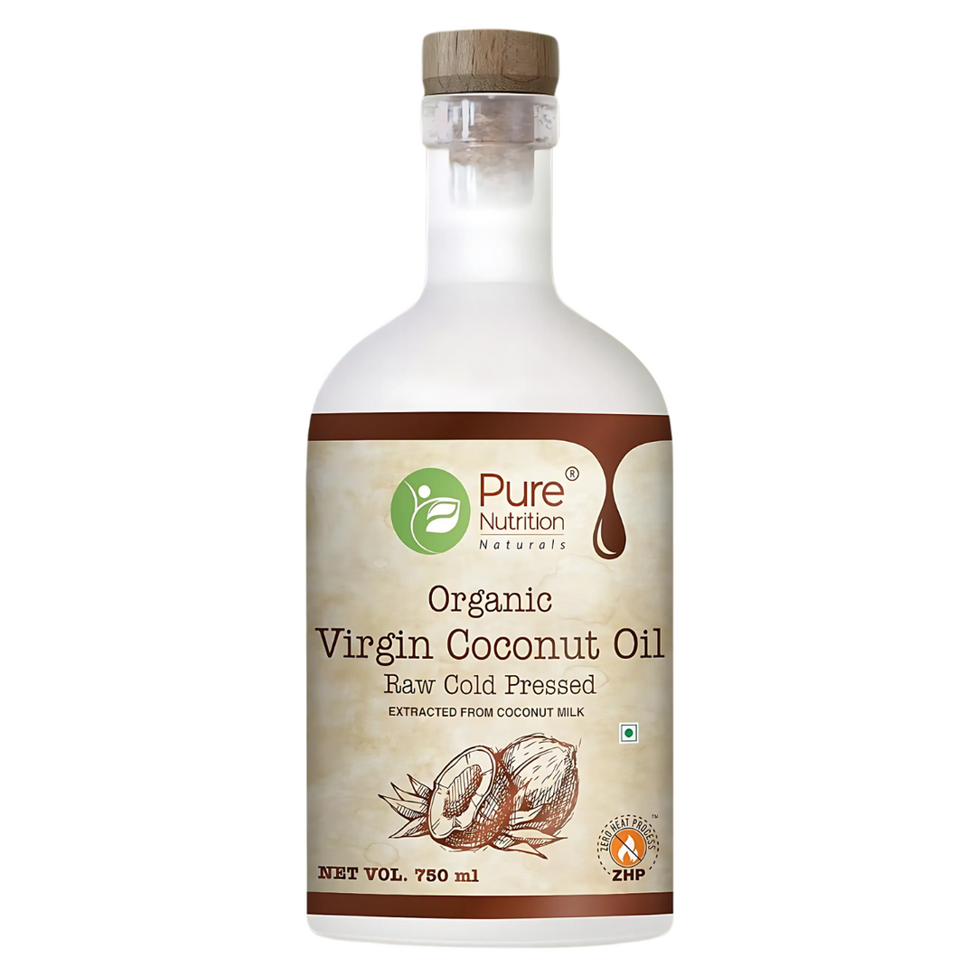 Organic Virgin Coconut Oil Cold-Pressed, Pure & Unrefined, Nutrient-Rich 750ml