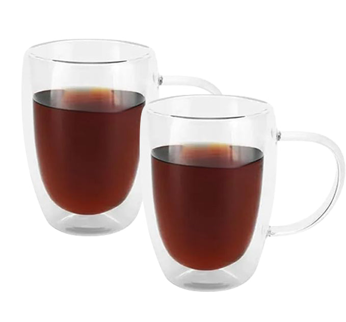 The Bean Co Roasters Double Wall Coffee Cup | Borosilicate Glass | Insulated Layer Cups | Perfect for Coffee and Tea