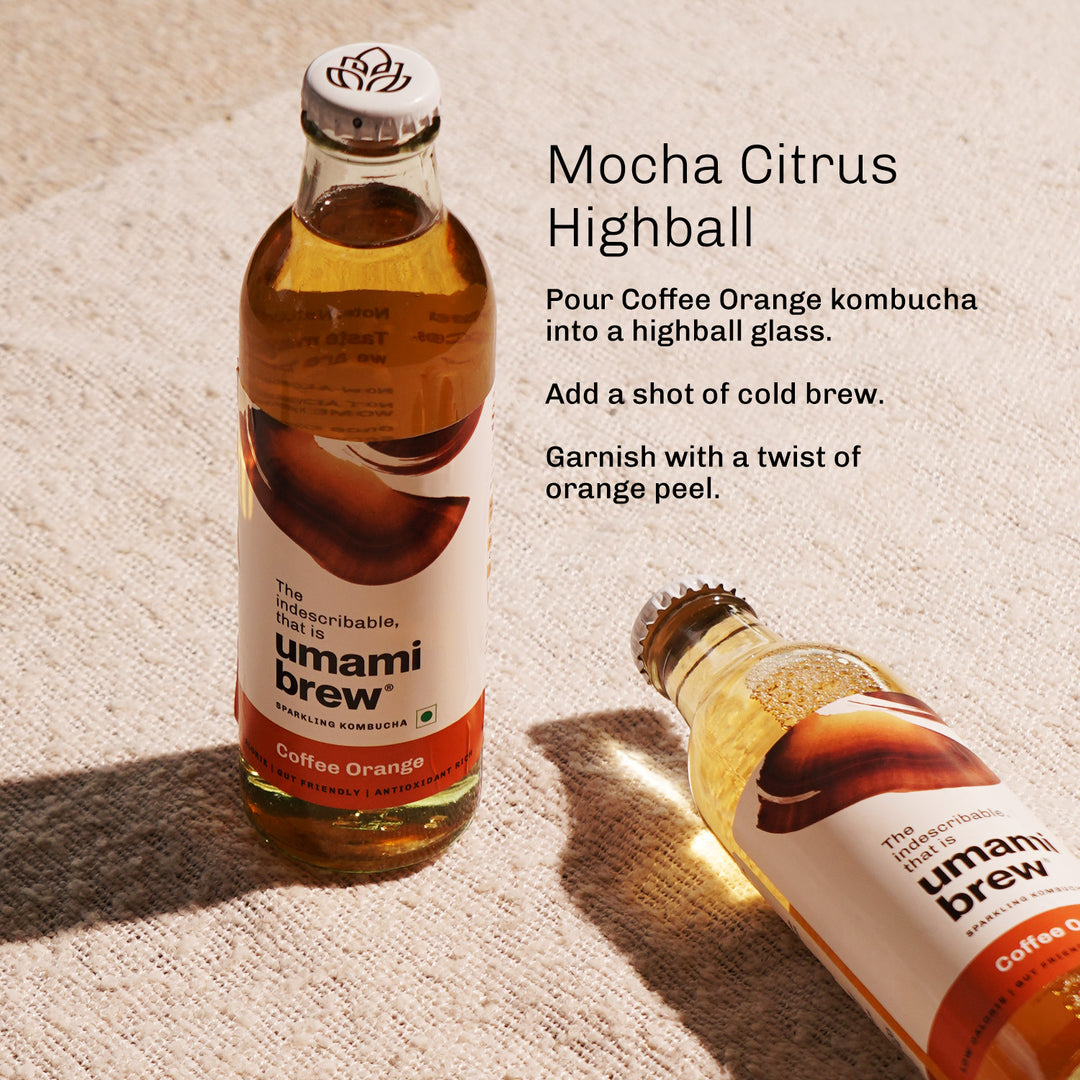 Umami Brew Coffee Orange Kombucha (Pack of 6)