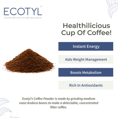 Ecotyl Coffee Powder | 100% Arabica | Strong Flavour & Rich Aroma | 200g