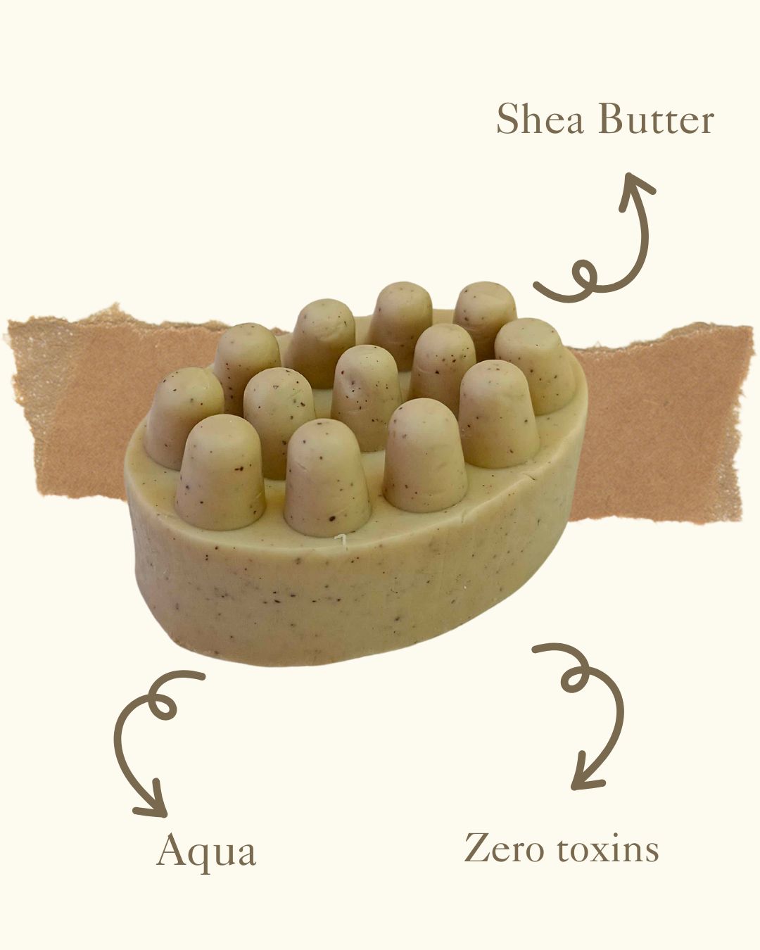 Sobek Naturals Shea Butter Coffee Scrub Soap Bar- 100 gm