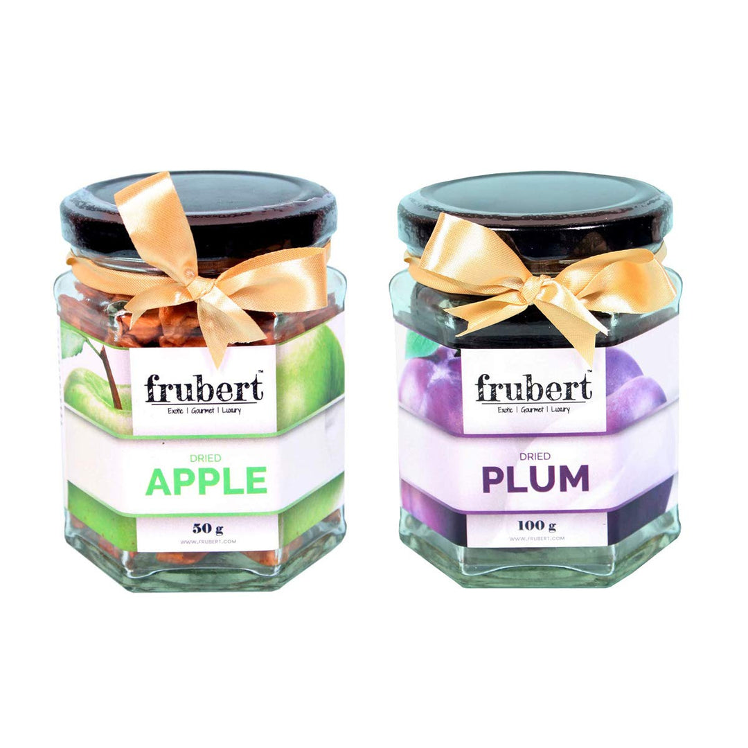 Frubert Dried Plum+Dried Apple Combo Pack ( Gluten Free, Vegan and No Preservative)