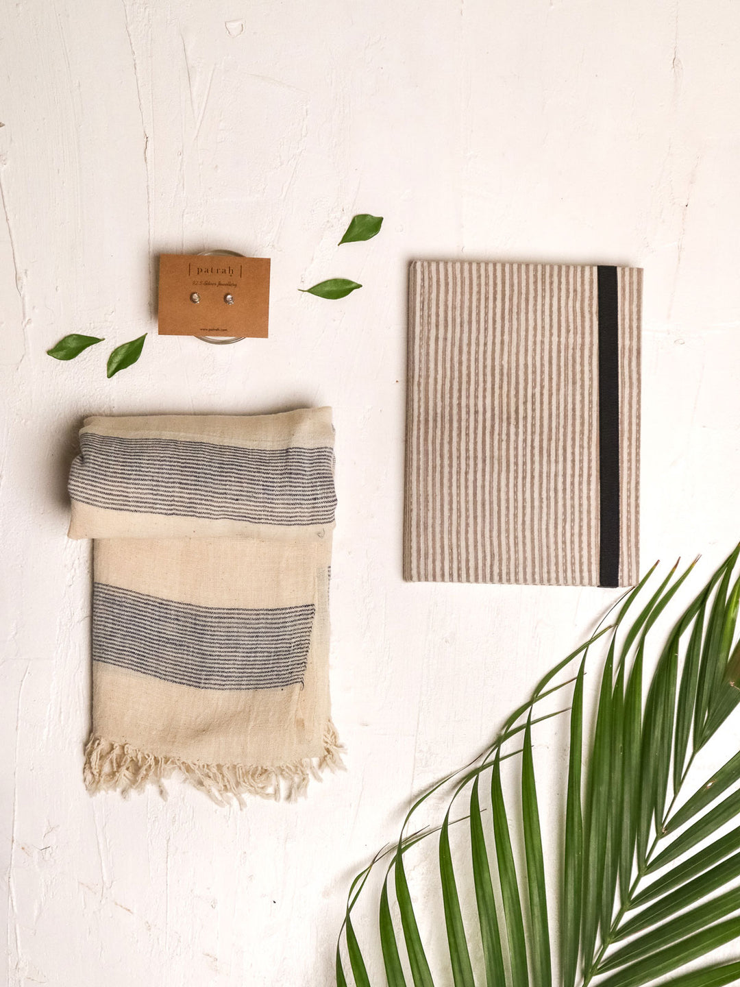 Patrah Sunrise Diary, Scarf & Silver Jewellery Gift Combo
