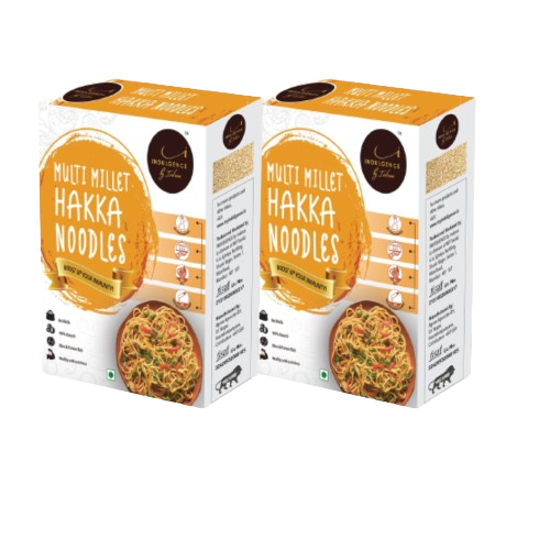 INDULGENCE No Maida Multimillet Hakka Noodles 400 Gms (Pack of 2)