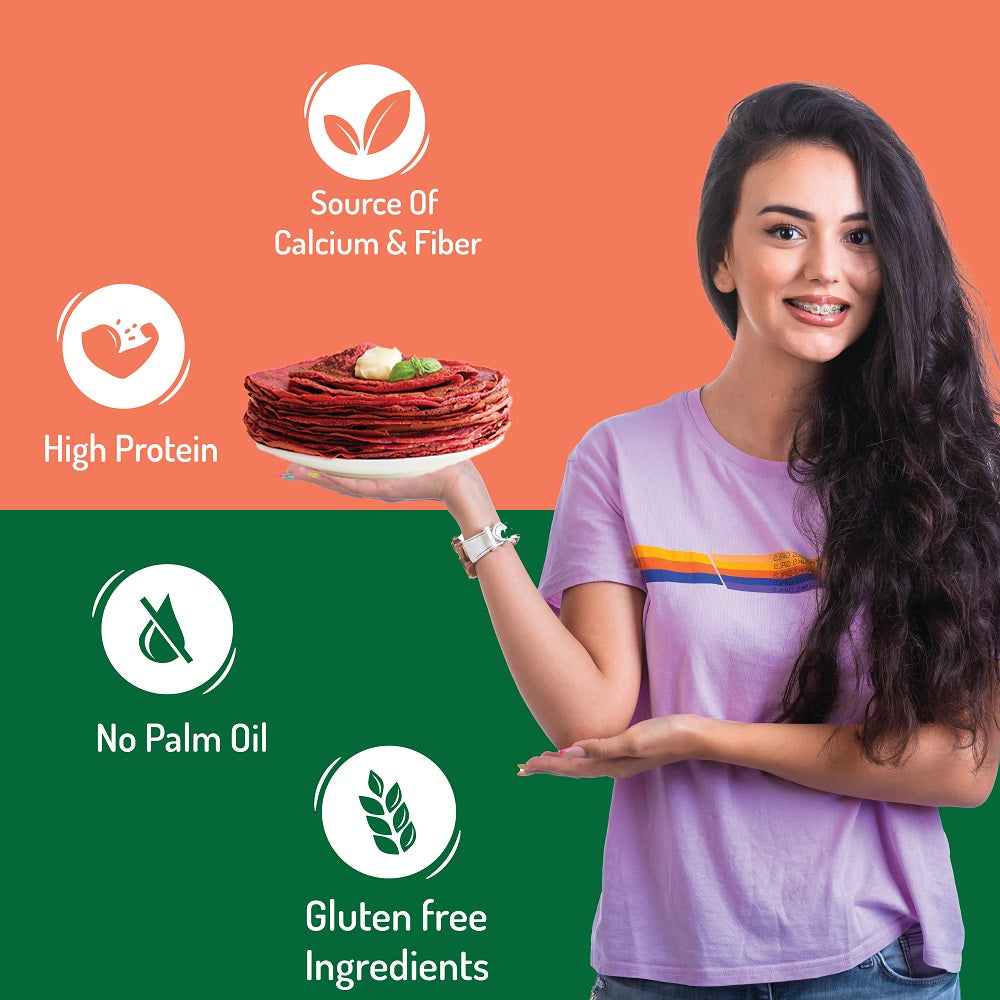 Gladful Sprouted chilla carrot and methi - amaranth instant mix combo (pack of 2) -  400 gms