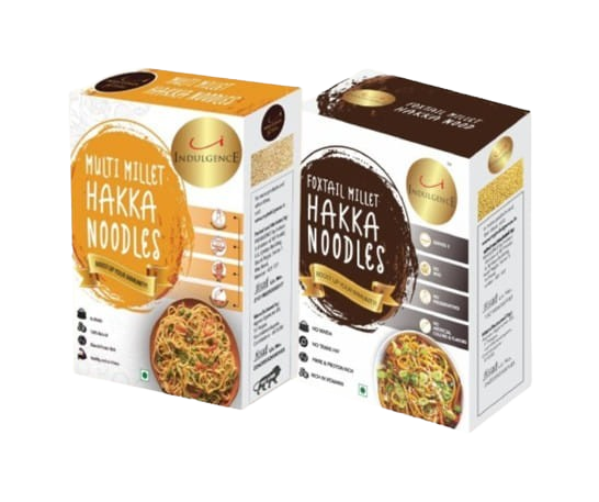 INDULGENCE Multimillet Noodles + Foxtail Millet Noodles 400 Gms - (pack of 2)