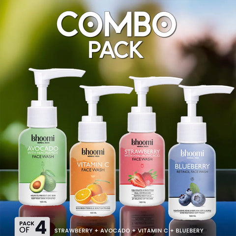 Bhoomi Herbal India COMBO OF 4 DIFFERENT FLAVOUR EXCLUSIVE FACE WASH