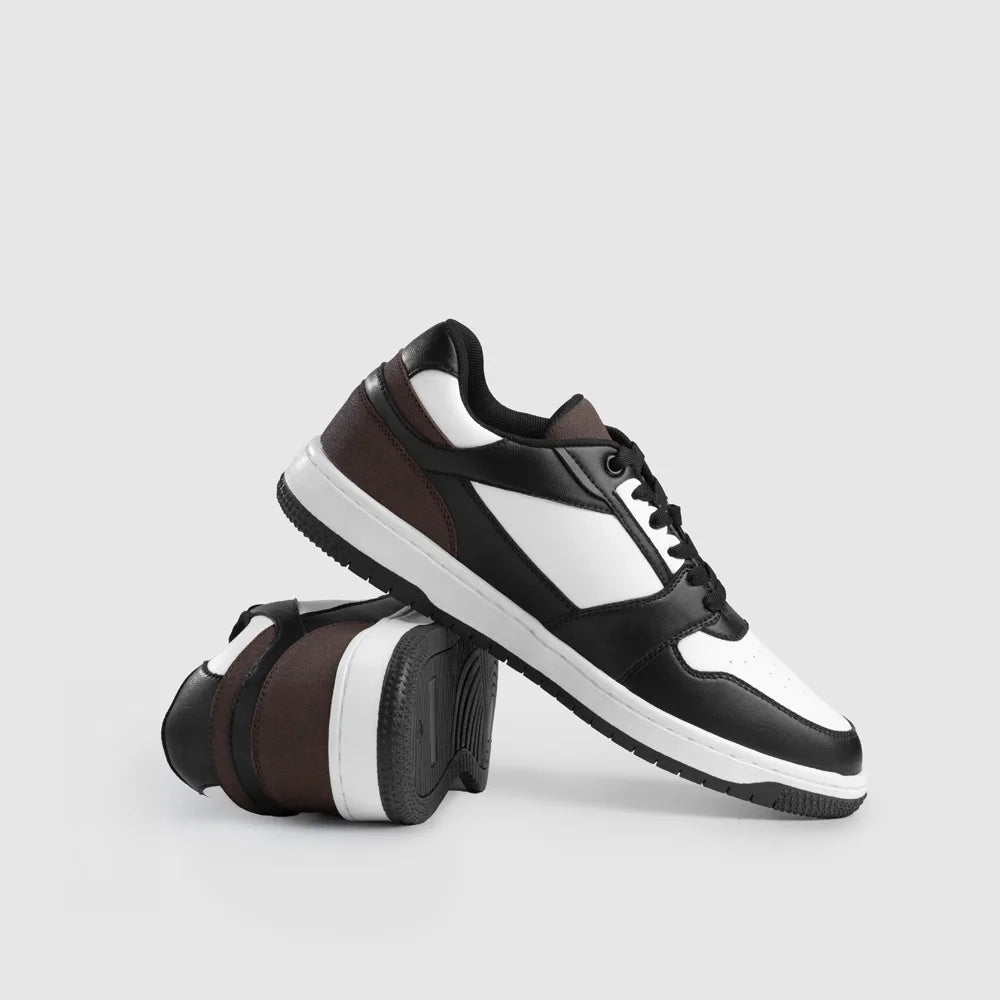 Comic Brown – Retro - Inspired Vegan Leather Sneakers - Suspire
