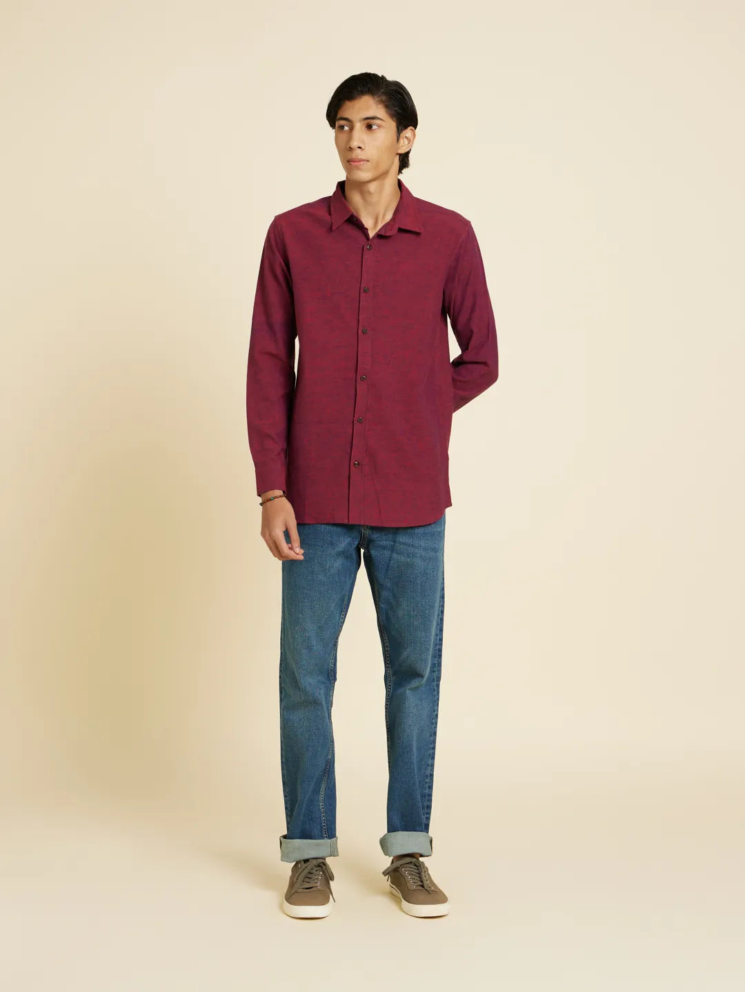 Viva Magenta - Indigo Handloom Shirt