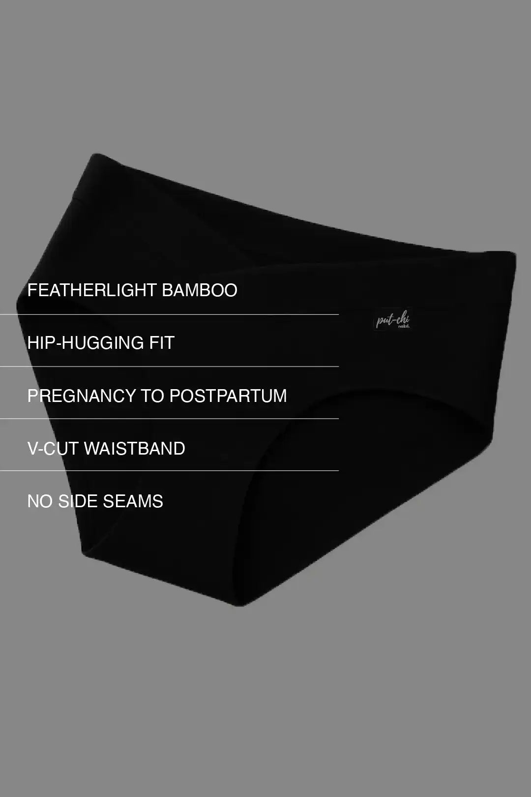 Comfort-Fit Bamboo Hipster Panty - Jet Black