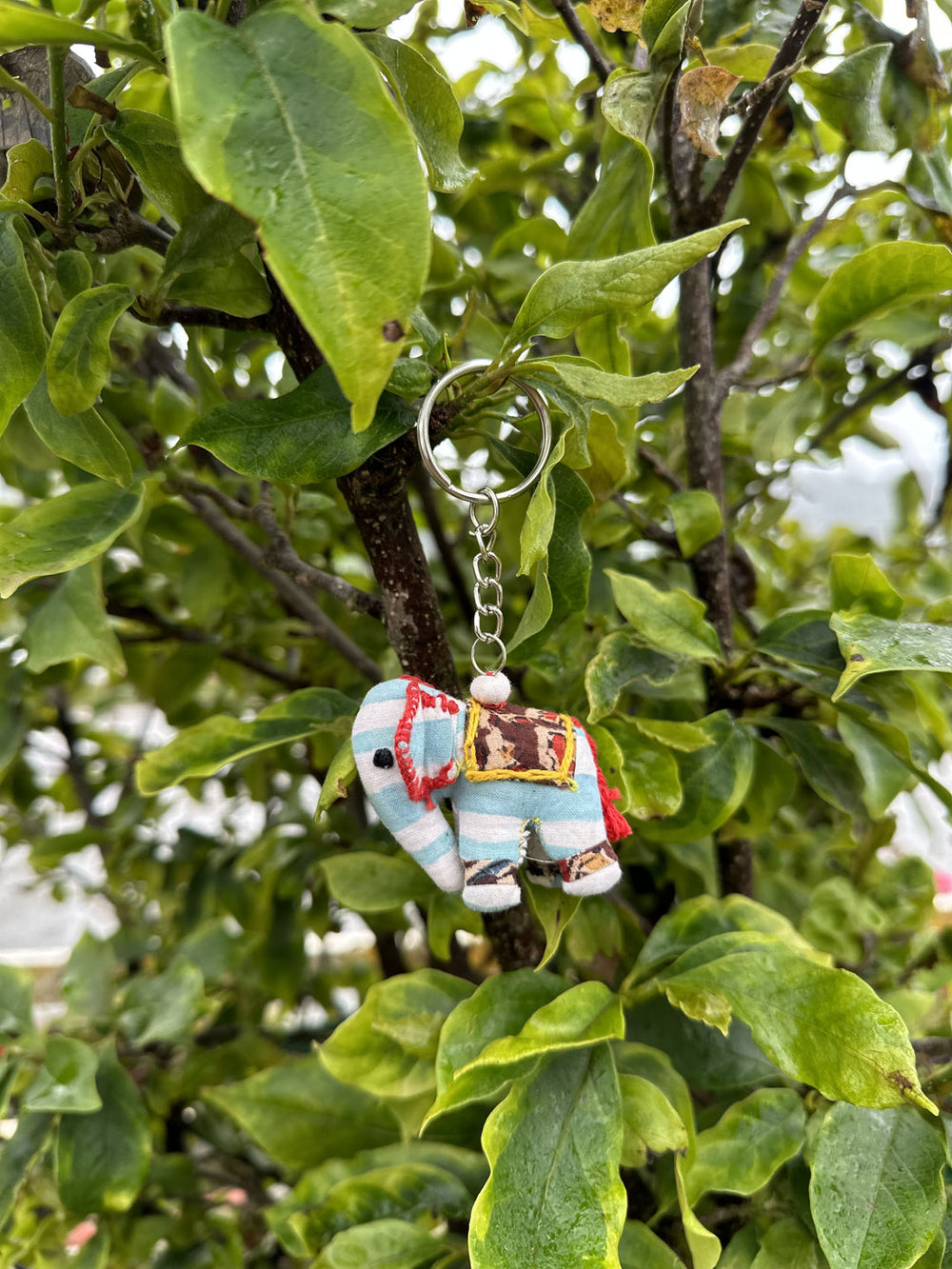 Patrah Upcycled Fabric Animal Keychain
