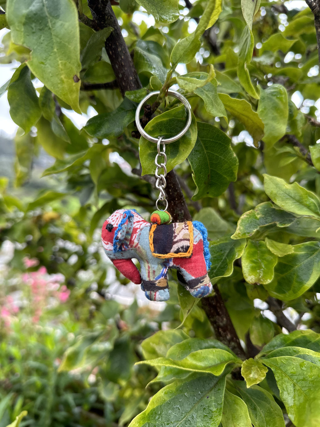 Patrah Upcycled Fabric Animal Keychain