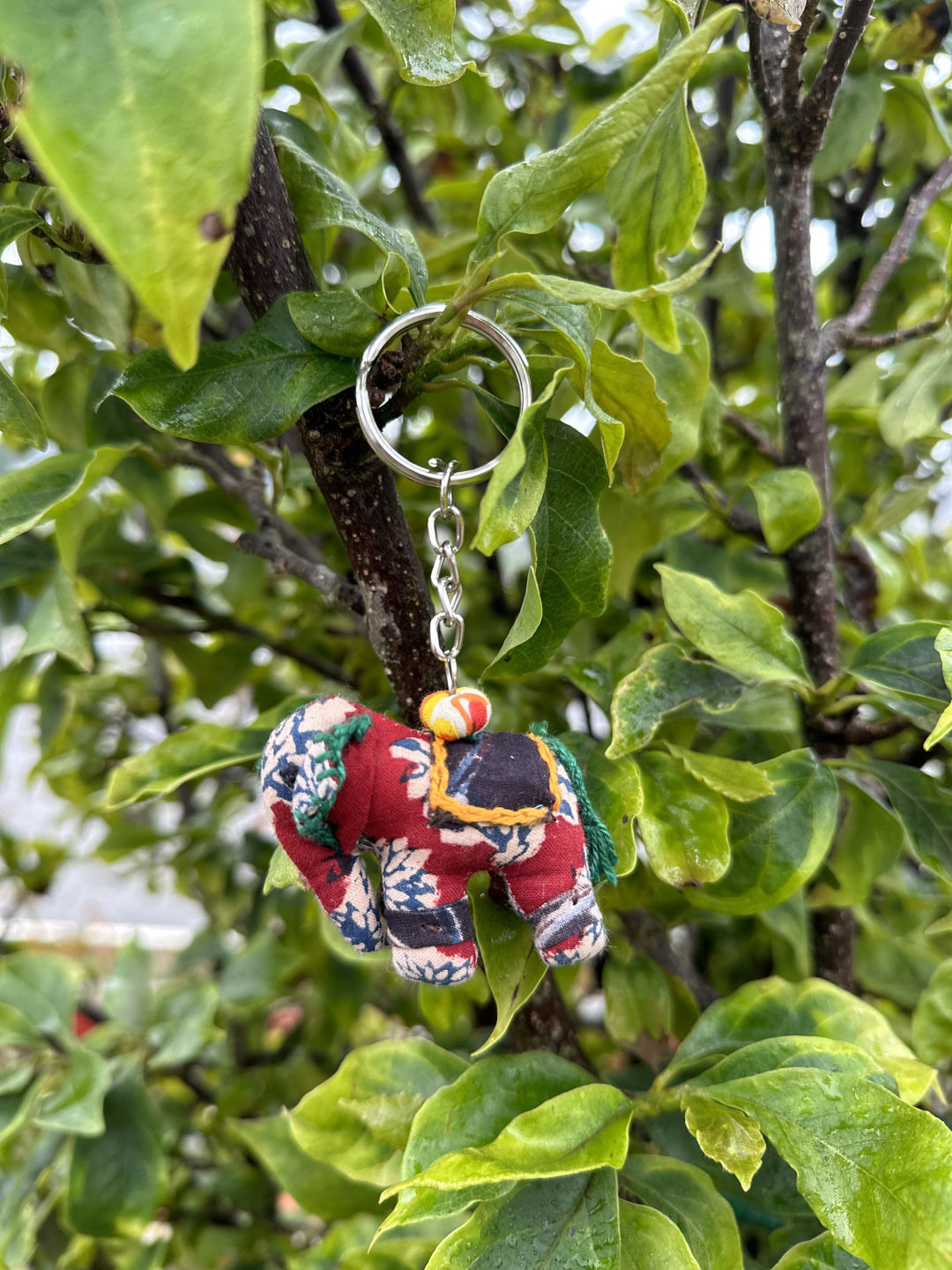 Patrah Upcycled Fabric Animal Keychain