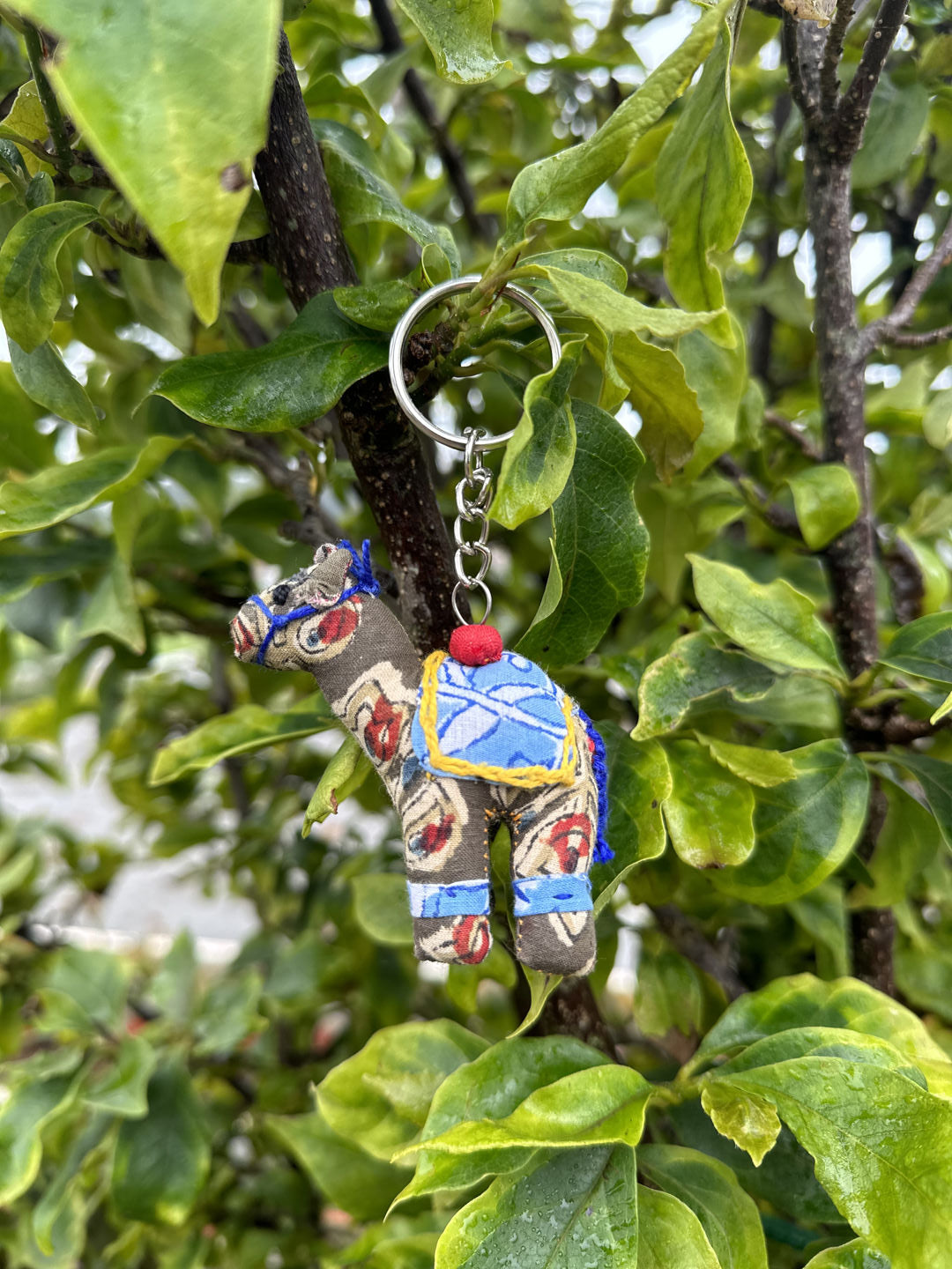Patrah Upcycled Fabric Animal Keychain