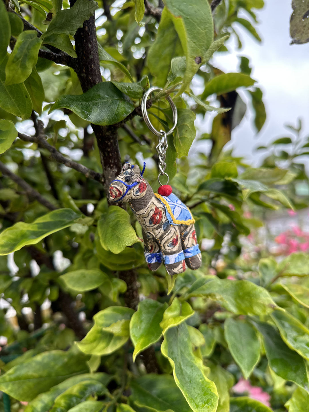 Patrah Upcycled Fabric Animal Keychain