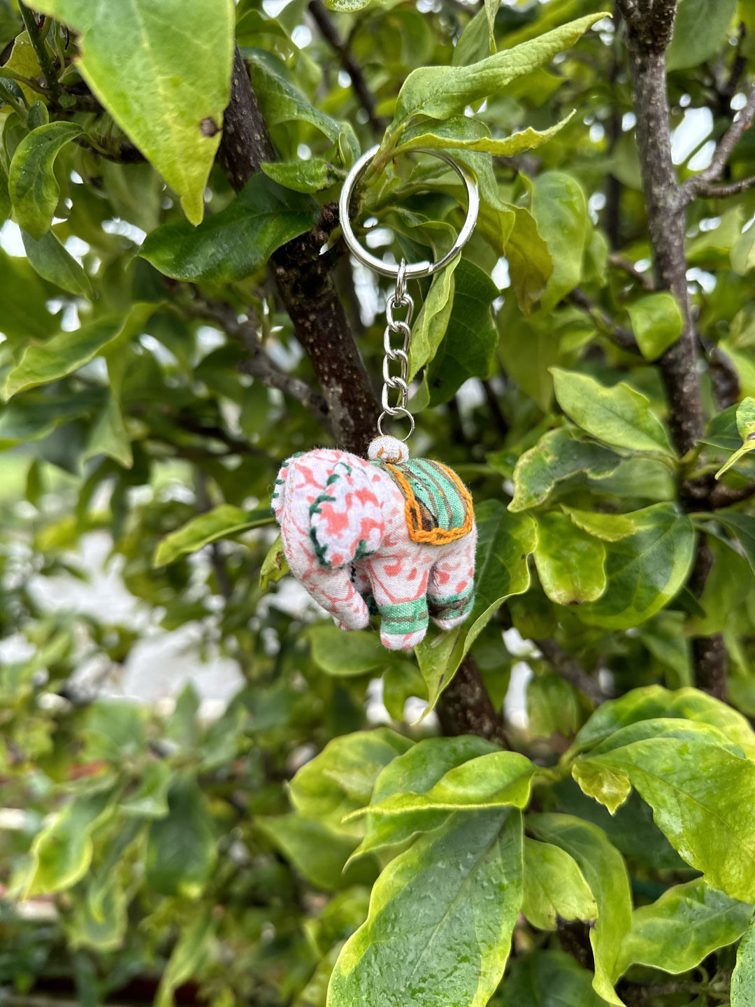 Patrah Upcycled Fabric Animal Keychain