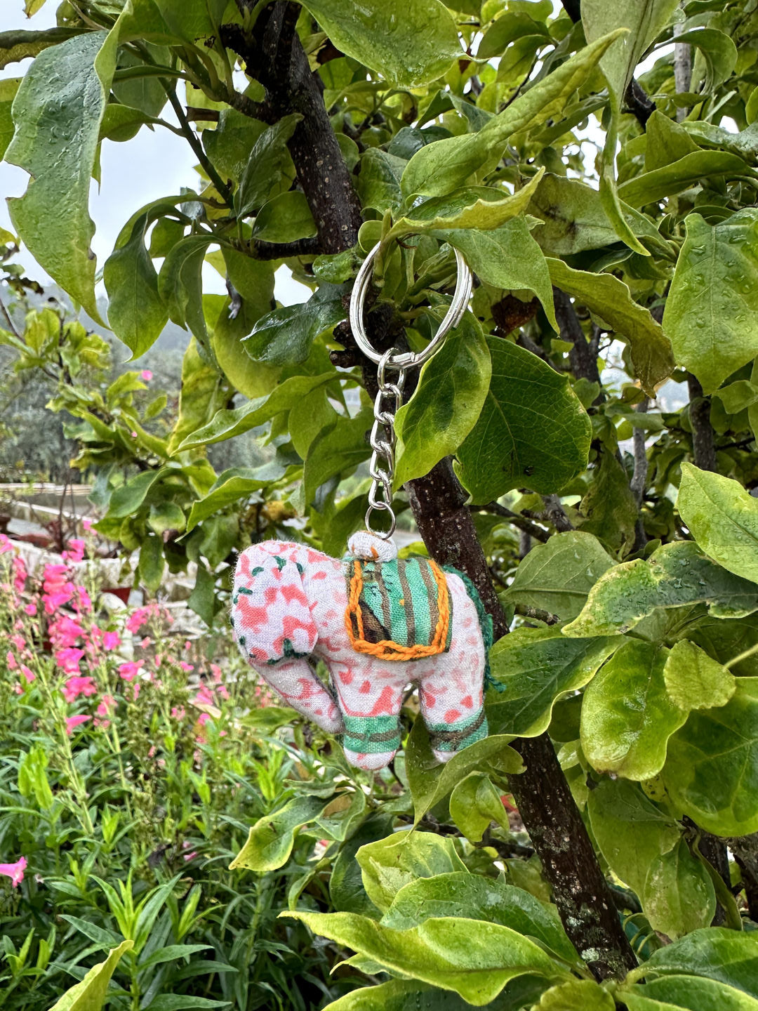 Patrah Upcycled Fabric Animal Keychain