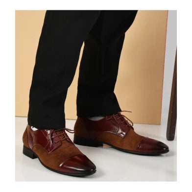 Cap-Toe Brown & Tan  Derby Shoes