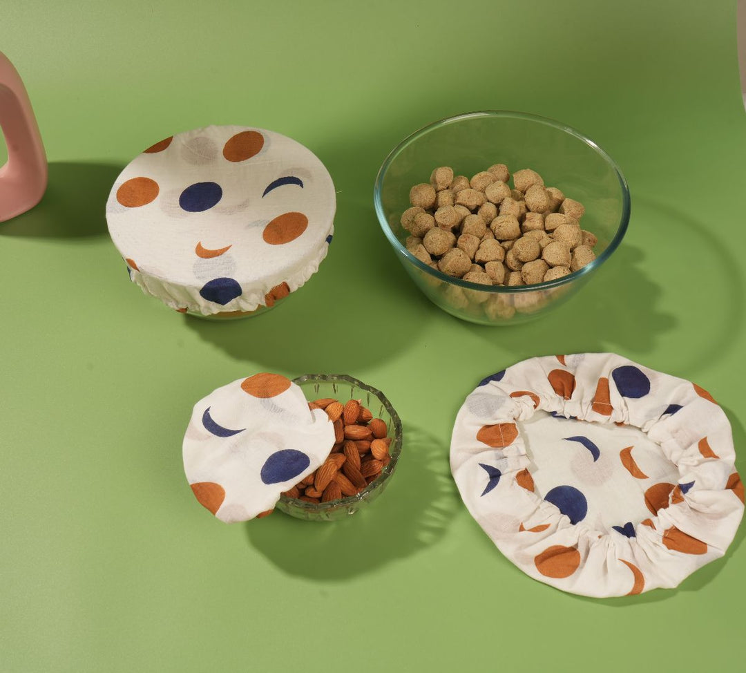 Ecokari Mul Cotton bowl covers (set of 3) | Kitchen Essentials