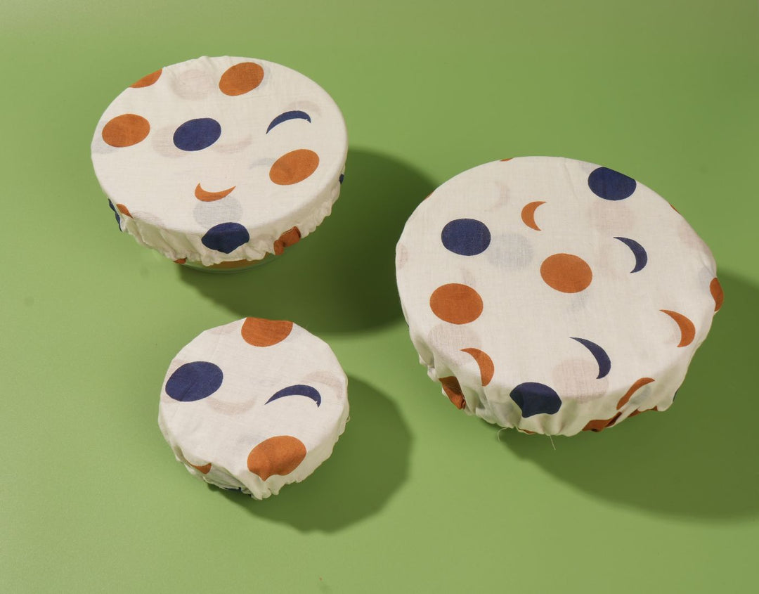 Ecokari Mul Cotton bowl covers (set of 3) | Kitchen Essentials