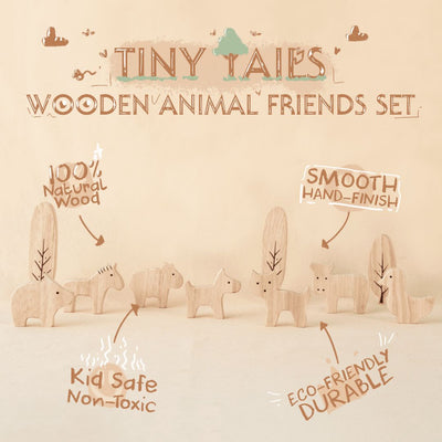 Little Lifters Tiny Tails – Wooden Animal Friends Set