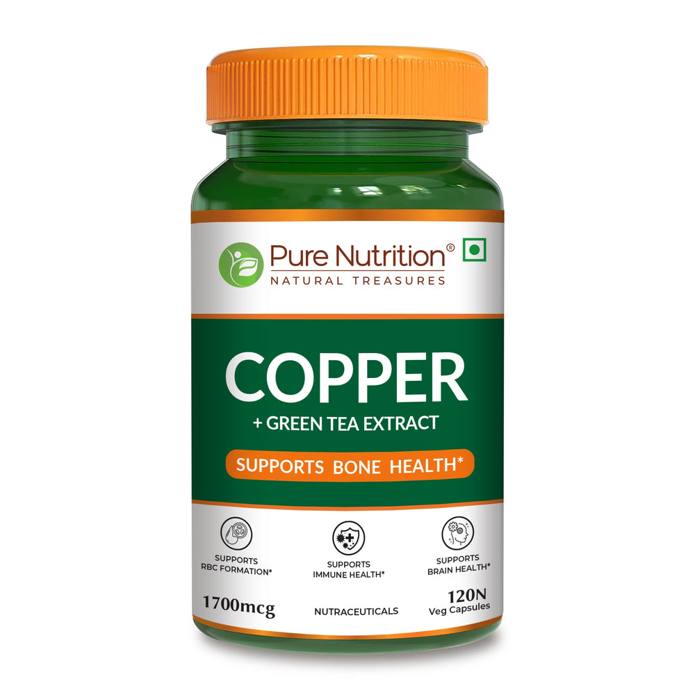Copper Gluconate Capsules 120 Count  Immunity, Iron & Antioxidant Support