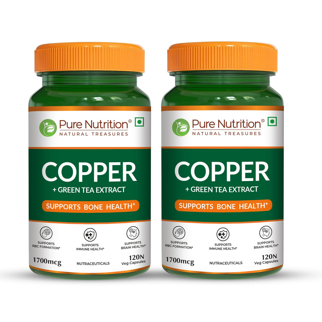Copper Gluconate Capsules 120 Count  Immunity, Iron & Antioxidant Support
