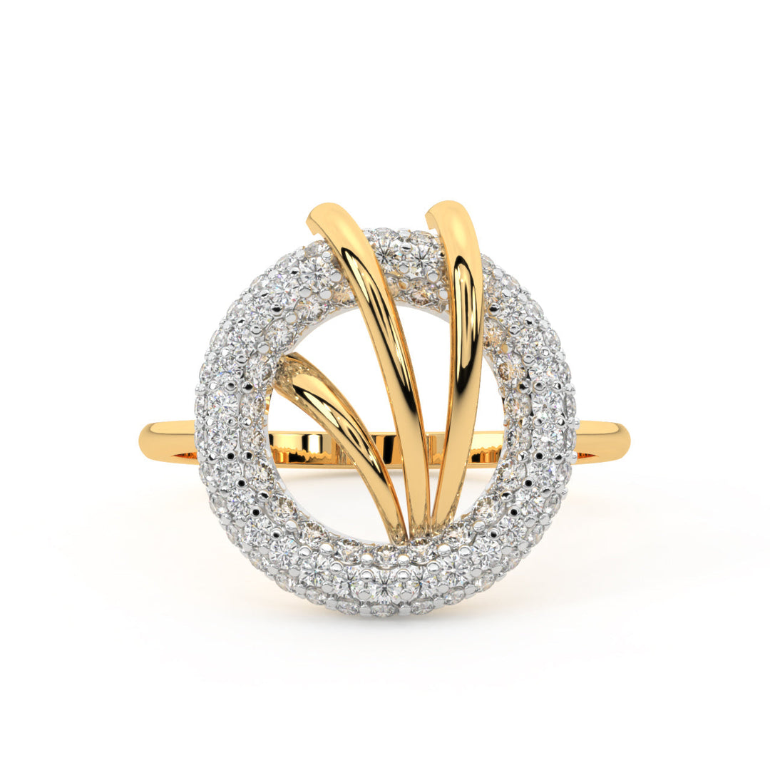 Diamond By Tilesh Radiant Halo Diamond Ring – Statement Round Design