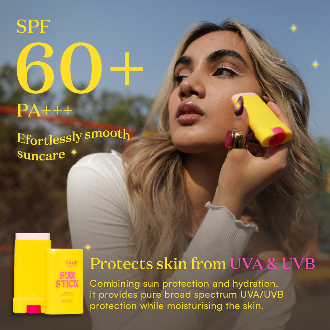 Gush Beauty Sunscreen Stick SPF 60 PA +++ UVA + UVB+ With Key Chain - 13g