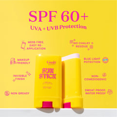 Gush Beauty Sunscreen Stick SPF 60 PA +++ UVA + UVB+ With Key Chain - 13g