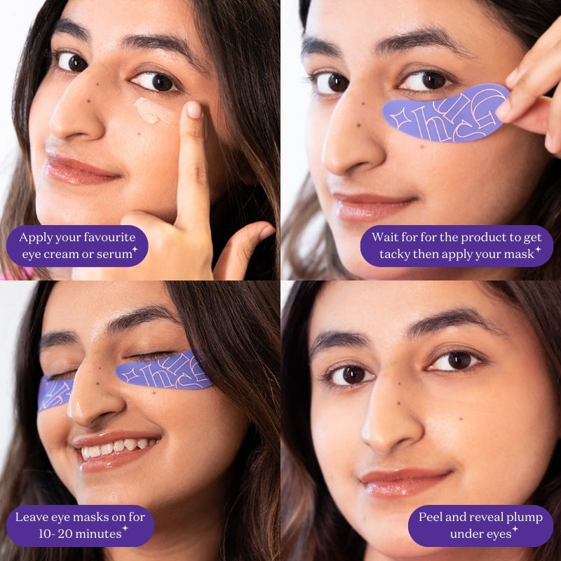 Gush Beauty Tired AF Under Eye Patches - 100% Medical Grade Silicone Patches | Reusable Undereye Mask | 1 pc