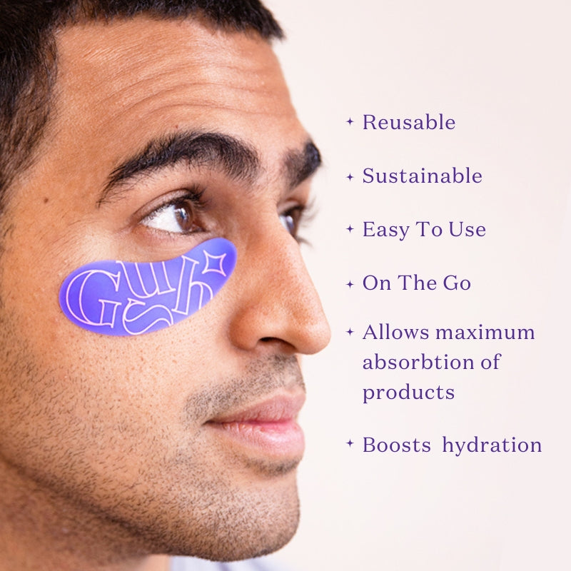 Gush Beauty Tired AF Under Eye Patches - 100% Medical Grade Silicone Patches | Reusable Undereye Mask | 1 pc