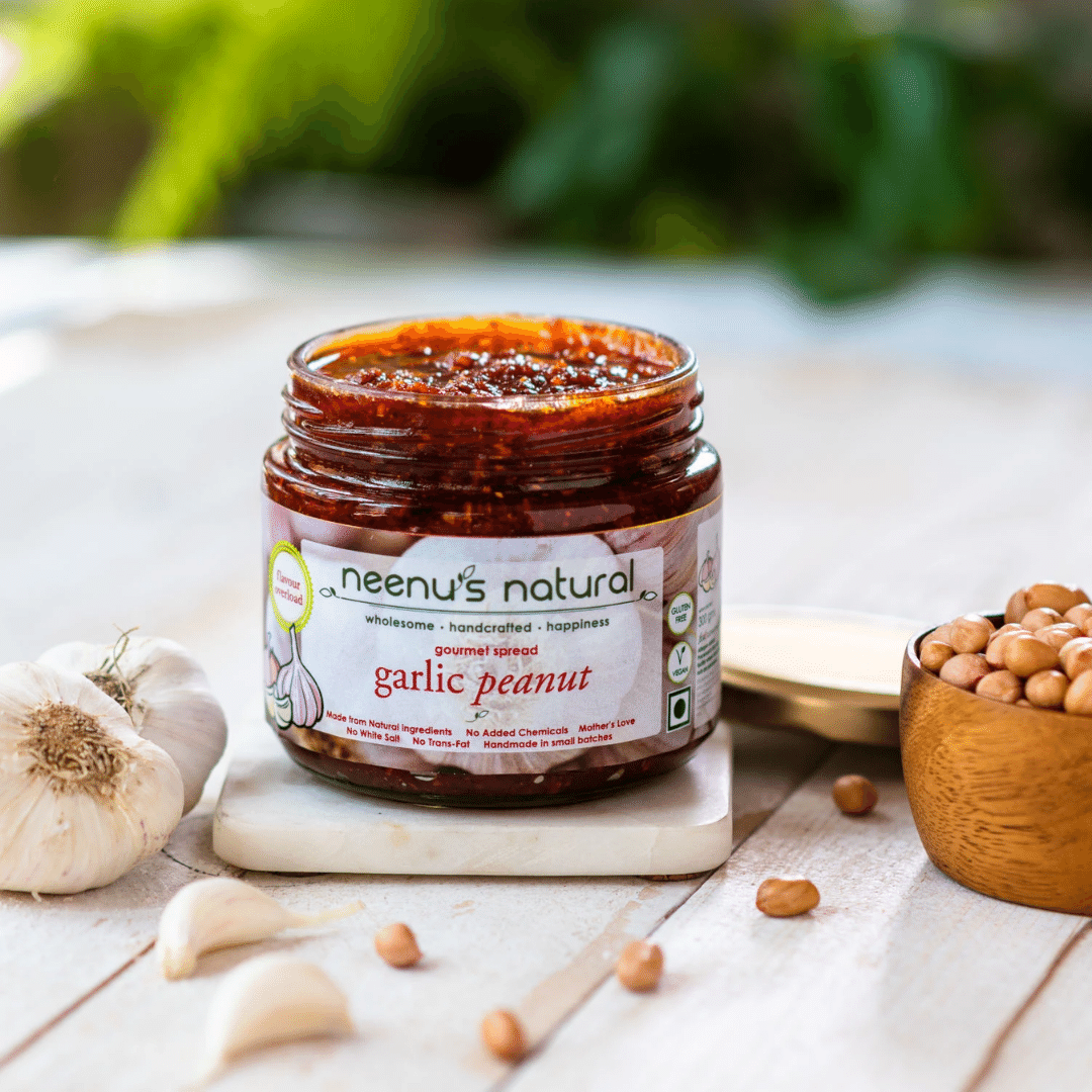 Neenus Natural Garlic Peanut Spread - 200 ml