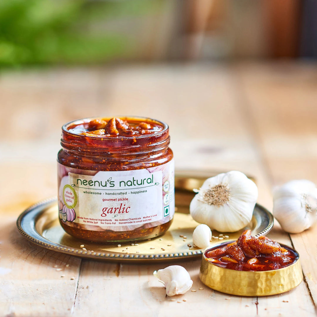Neenus Natural Garlic Pickle - 200 ml