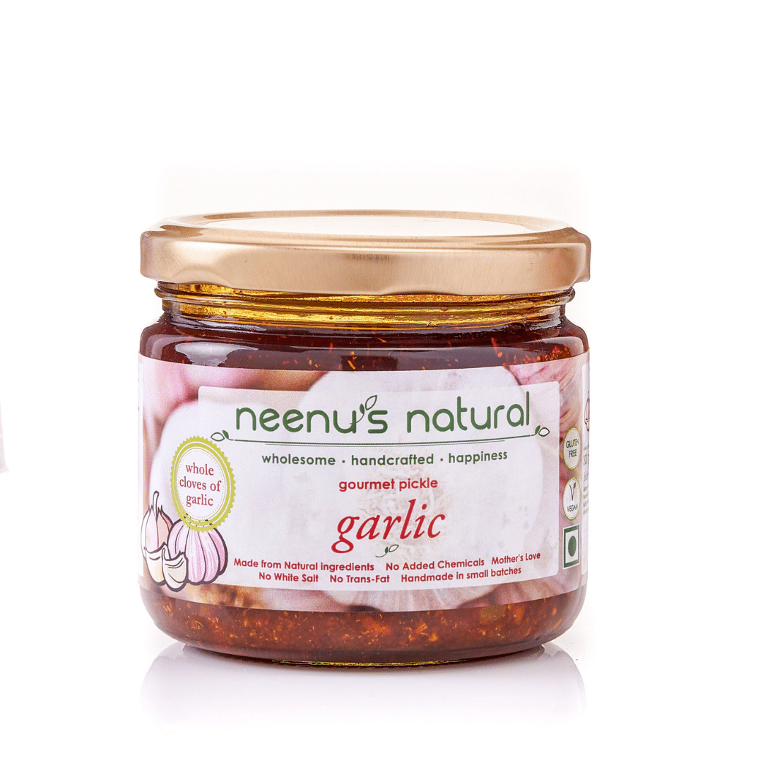 Neenus Natural Garlic Pickle - 200 ml