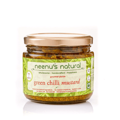Neenus Natural Green Chilli Mustard Pickle - 200 gm
