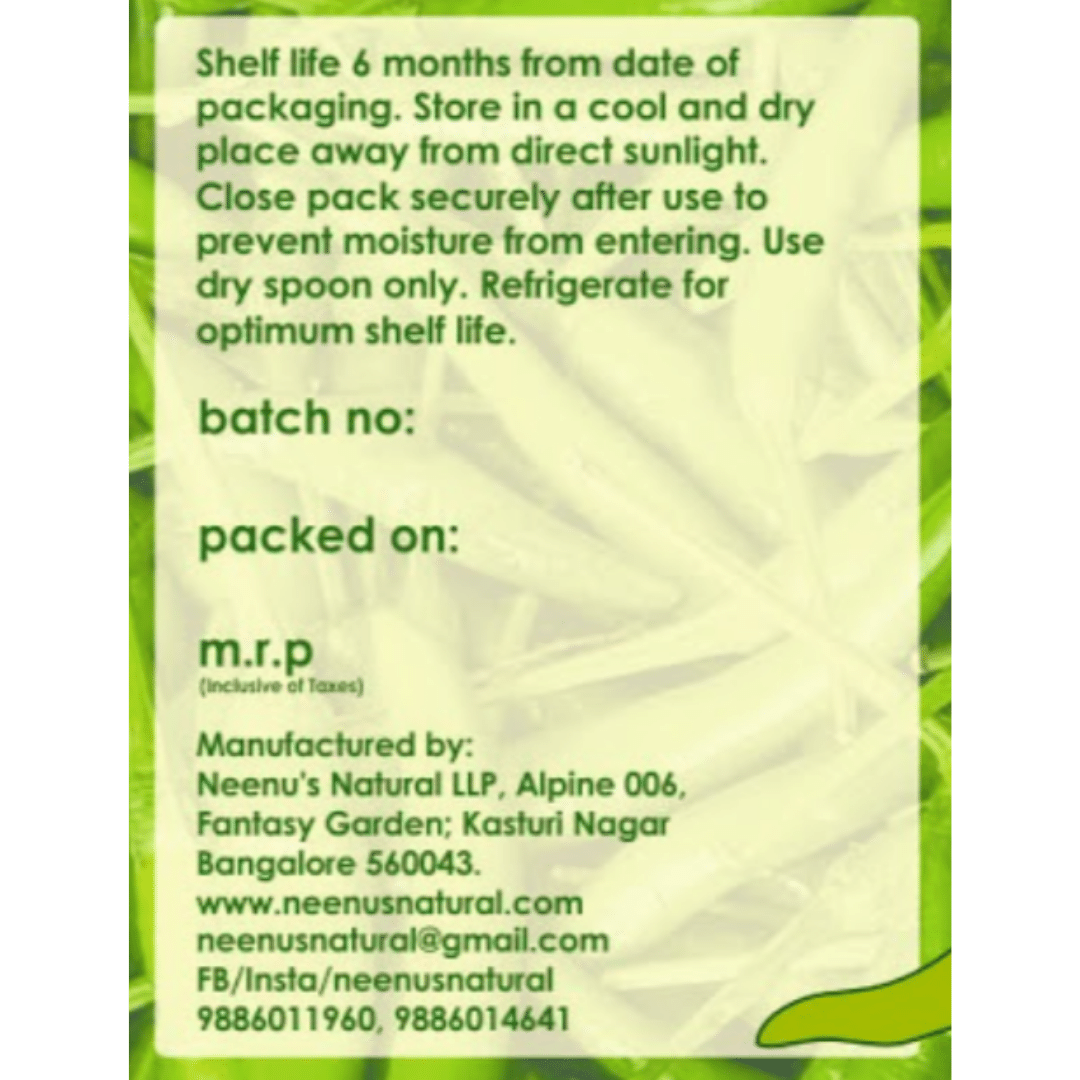 Neenus Natural Green Chilli Mustard Pickle - 200 gm