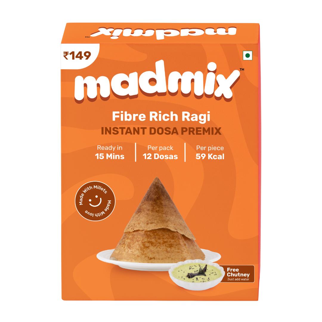 Madmix Ragi Dosa Premix | Instant Breakfast Mix | 270 g