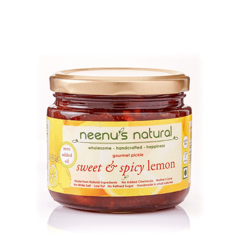 Neenus Natural Lemon Sweet & Spicy Pickle - 200 gm