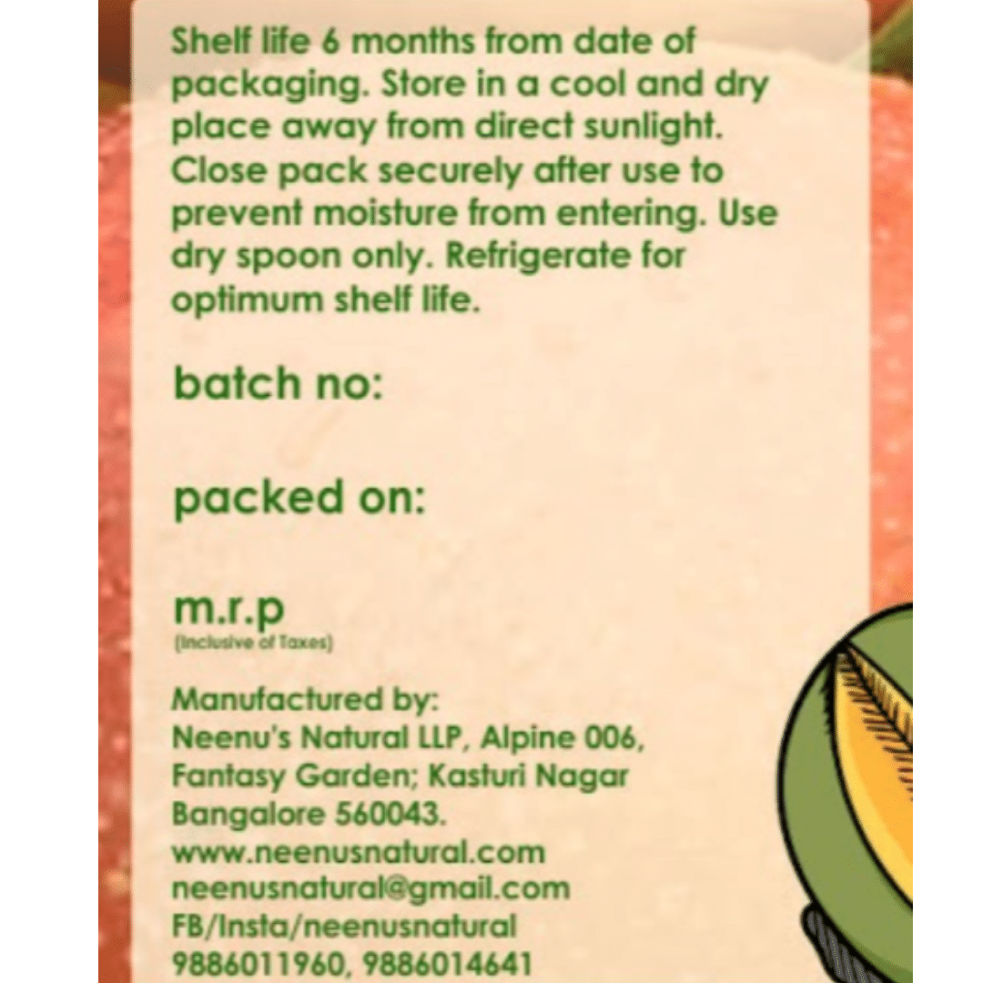 Neenus Natural Sweet& Spicy Mango Spread - 200 gm