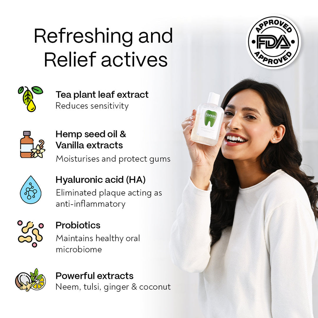 Habbits Charcoal Oral Care Bundle | Fluoride-Free Toothpaste (100g) + Mouthwash (250ml) | Natural Whitening | Vegan | SLS-Free | Tea Tree & Spearmint | Fights Plaque & Bad Breath