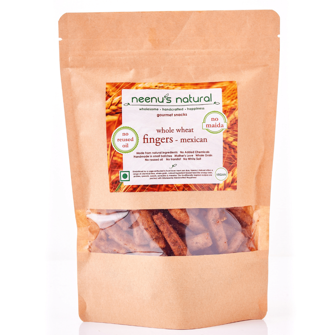 Neenus Natural Whole Wheat Fingers - Mexican - 250 gm