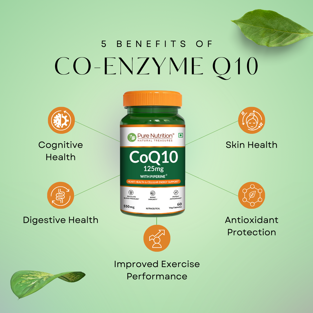 CoQ10 125mg with Piperine – Plant-Based Energy & Wellness | 60 Veg Capsules