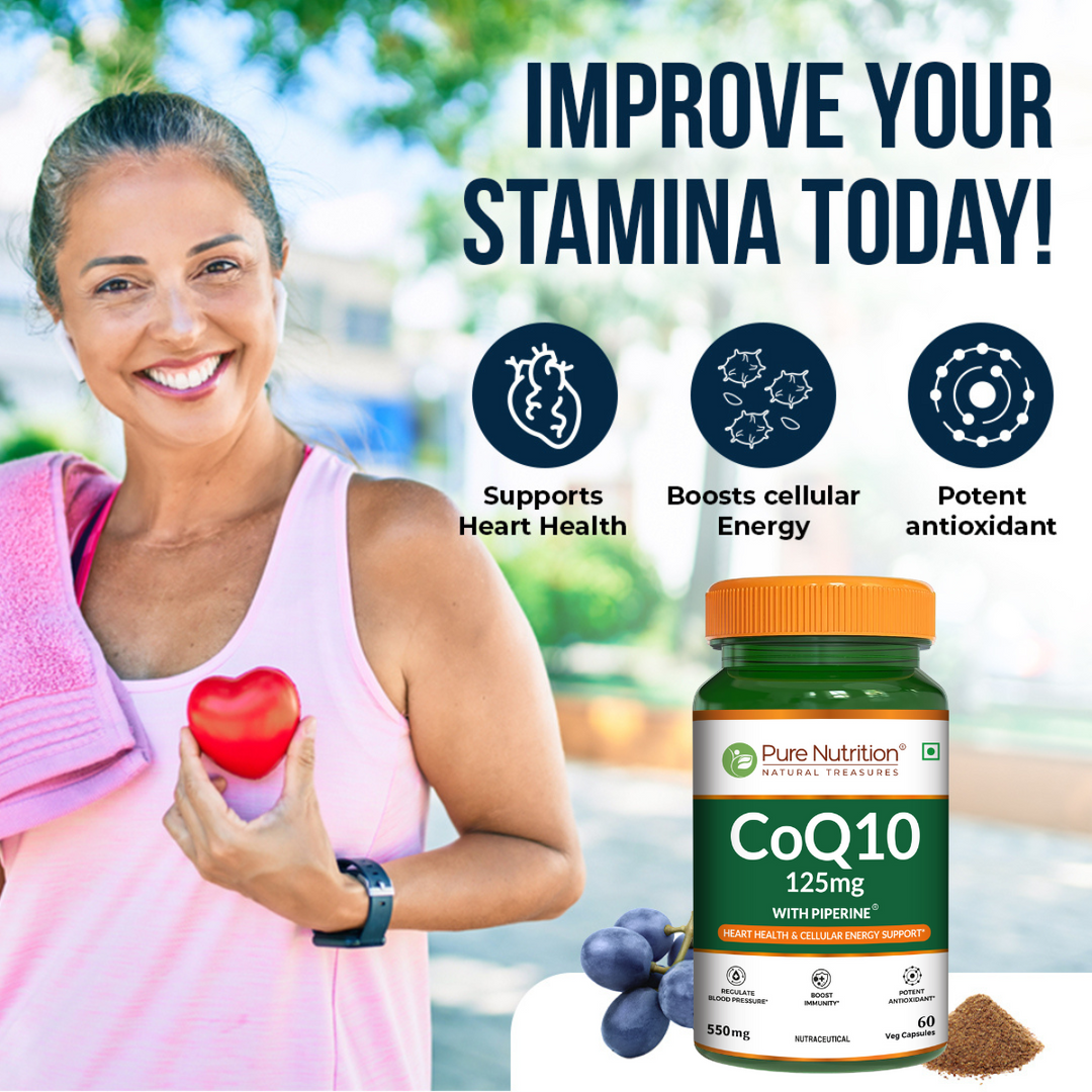 CoQ10 125mg with Piperine – Plant-Based Energy & Wellness | 60 Veg Capsules