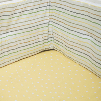 Tiny snooze organic fitted cot sheet- yellow grasslands