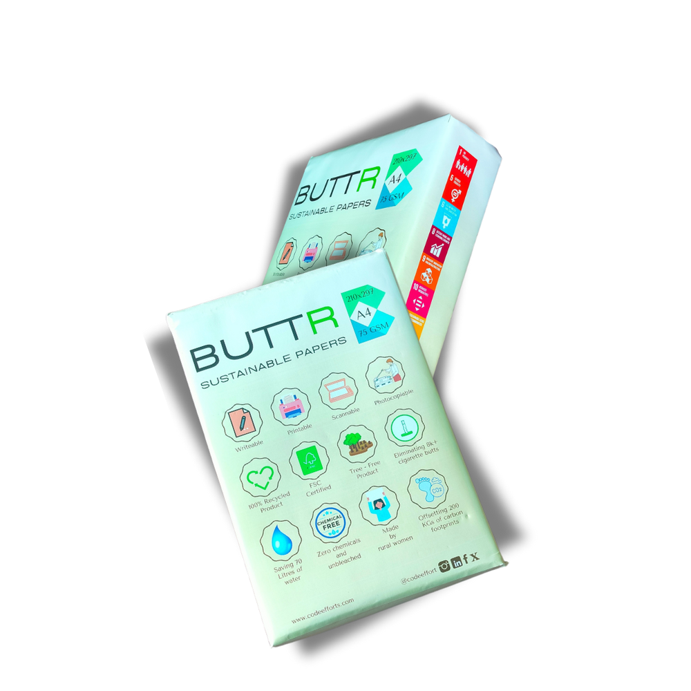Code Efforts BUTTR Sustainable Papers - 500 A4 White Sheets Per Ream